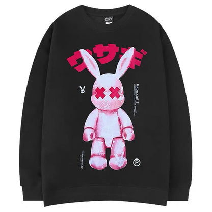 American round neck sweatshirt for men in autumn new cartoon print hiphop trendy brand long-sleeved top autumn sports coat (N0931)