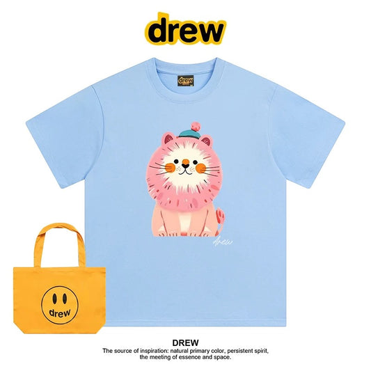 drew American trendy brand Crayon Shin-chan short-sleeved T-shirt men and women ins loose summer heavy cotton casual couple outfit