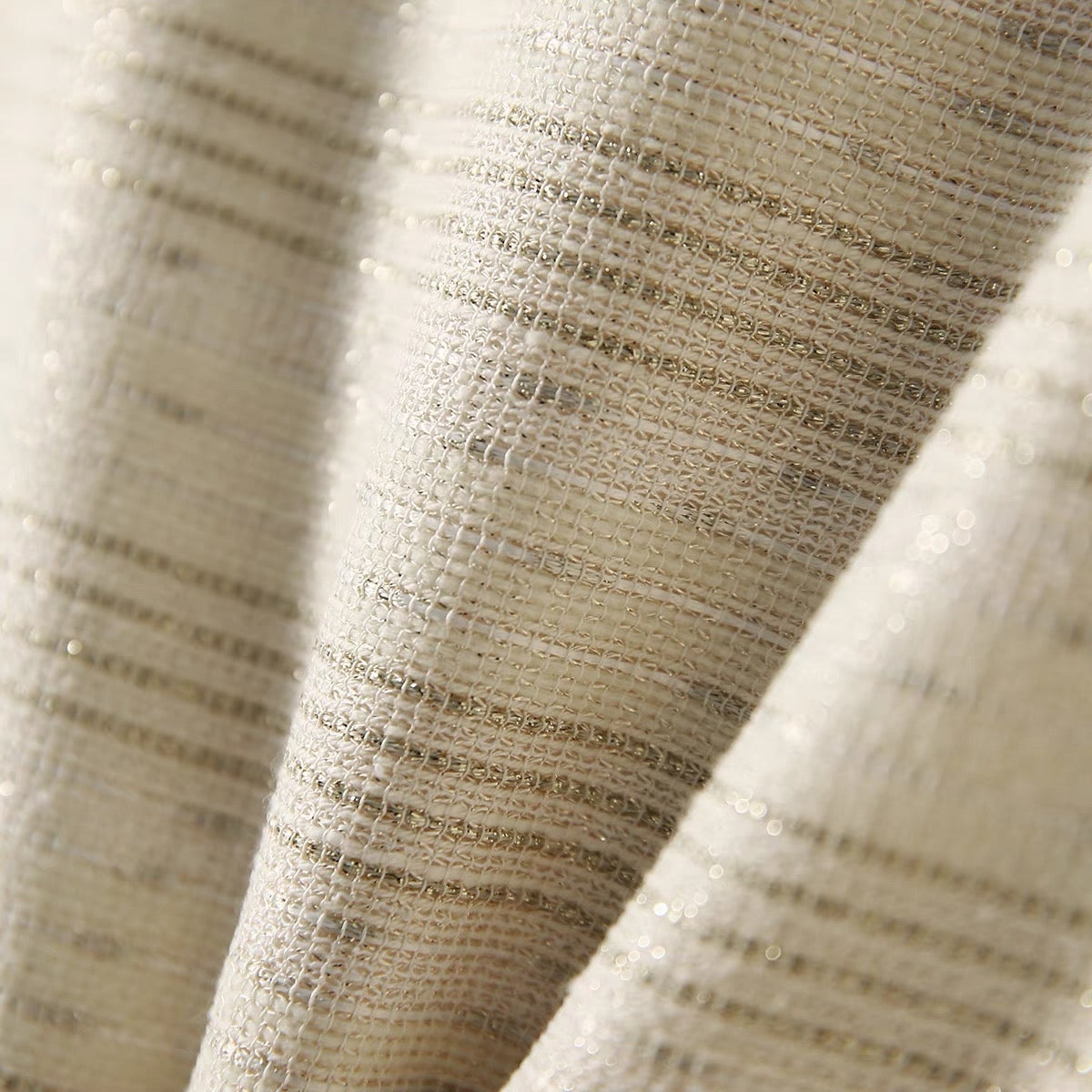 [QZA663804MG] Xiaohan V-neck elegant French retro striped twisted heddle craft small fragrant dress