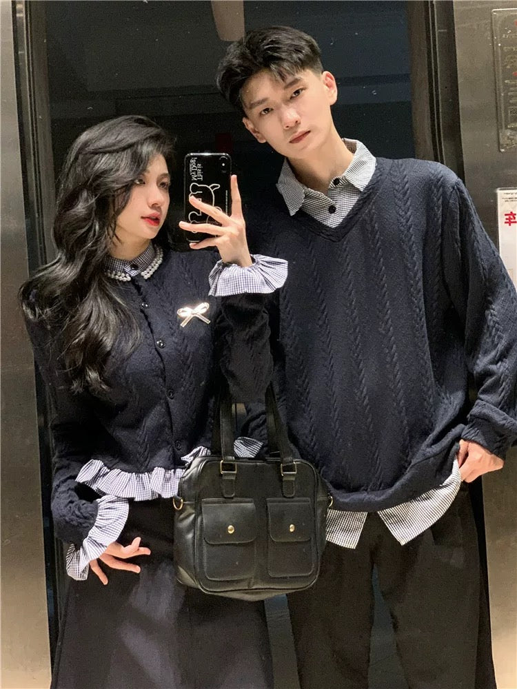 Couple wear autumn and winter 2023 new ins super hot sweater for men and women Korean version loose French sweater jacket trendy brand