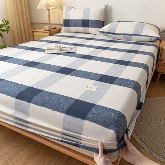 Cotton bed sheet single piece pure cotton bed cover dust cover summer children single mattress anti-slip protective cover three-piece set