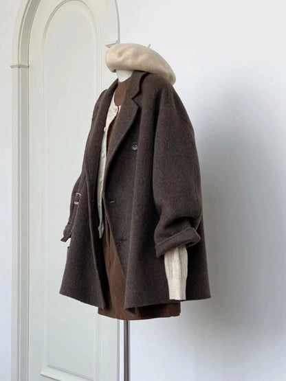 Suit woolen coat women's short 2024 autumn and winter new woolen coat winter small Korean style high-end