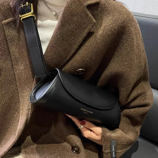 Luxury Brand Contrast Saddle Bag Women's Bag 2023 New Fashion High-class  Buckle Underarm Bag Single-shoulder Messenger Ba Sac