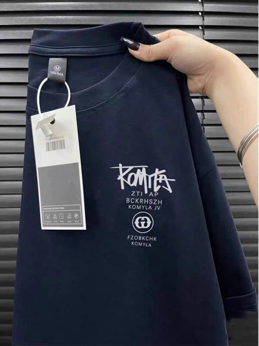 Foreign trade cut label tail order ~ counter withdrawal American trend summer short-sleeved T-shirt men and women pure cotton loose veréatile