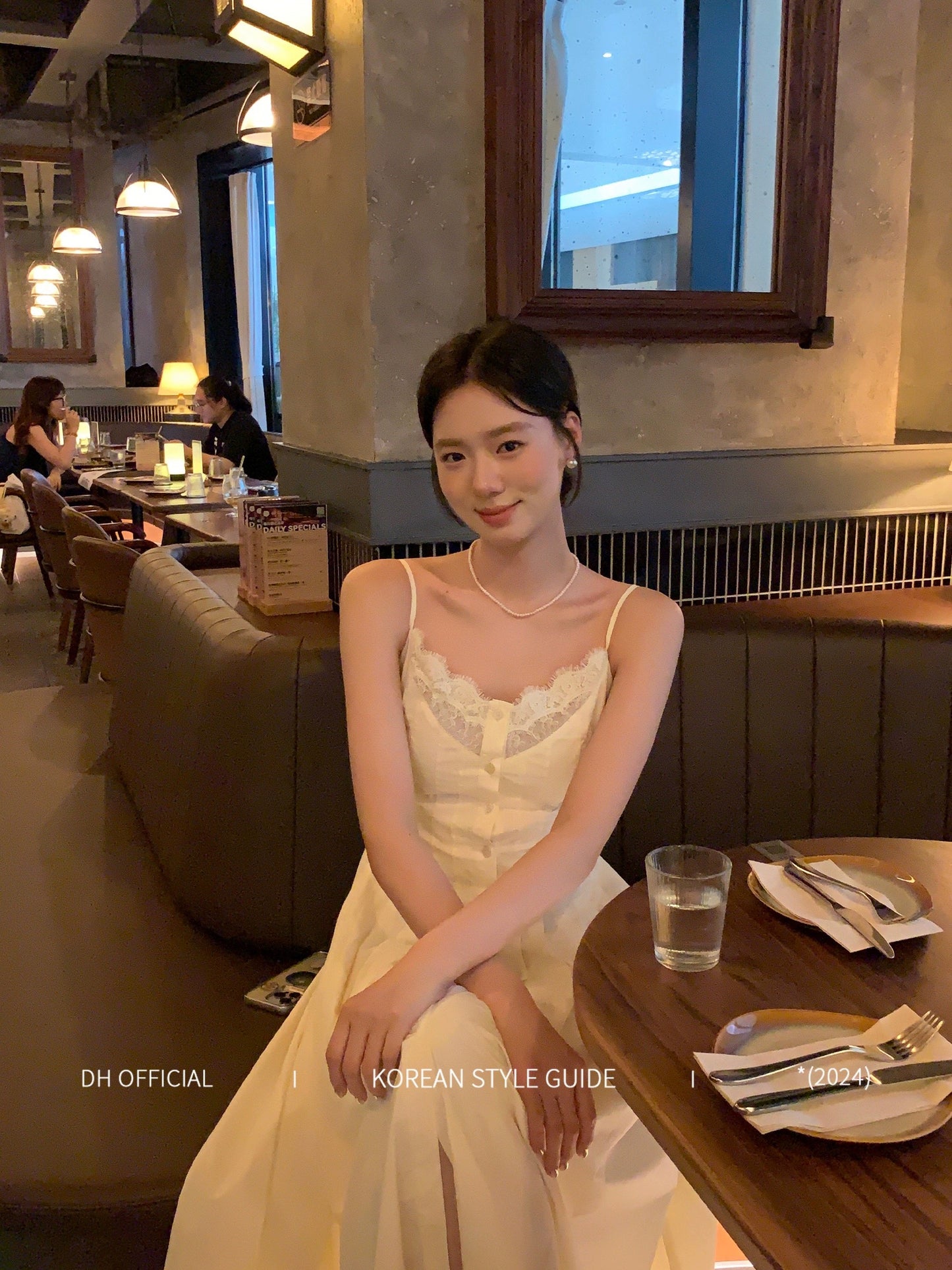 DH OFFICIAL Big Flower [Legend of the Blue Sea] French Court Klein Blue Lace Dress