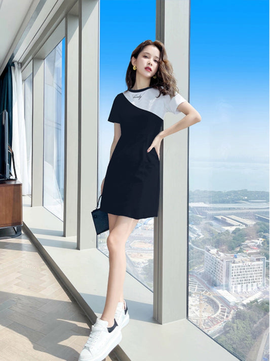 Black dress summer women's clothing 2024 new summer clothing popular small size slim casual summer skirt women's summer