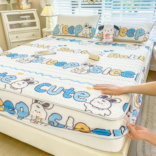 Ice silk latex cool mat three-piece set bed sheet summer bedspread single piece children baby air conditioning mat cool pad washable