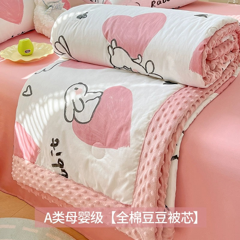 Soybean fiber cotton bean quilt thick winter quilt core single children's pure cotton summer cool quilt spring and autumn air conditioning quilt