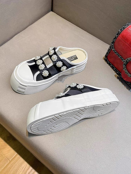 Uncle MJ Internet celebrity Baotou half slippers for women summer new style outer wear sweet fashion versatile thick-soled Mary Jane shoes