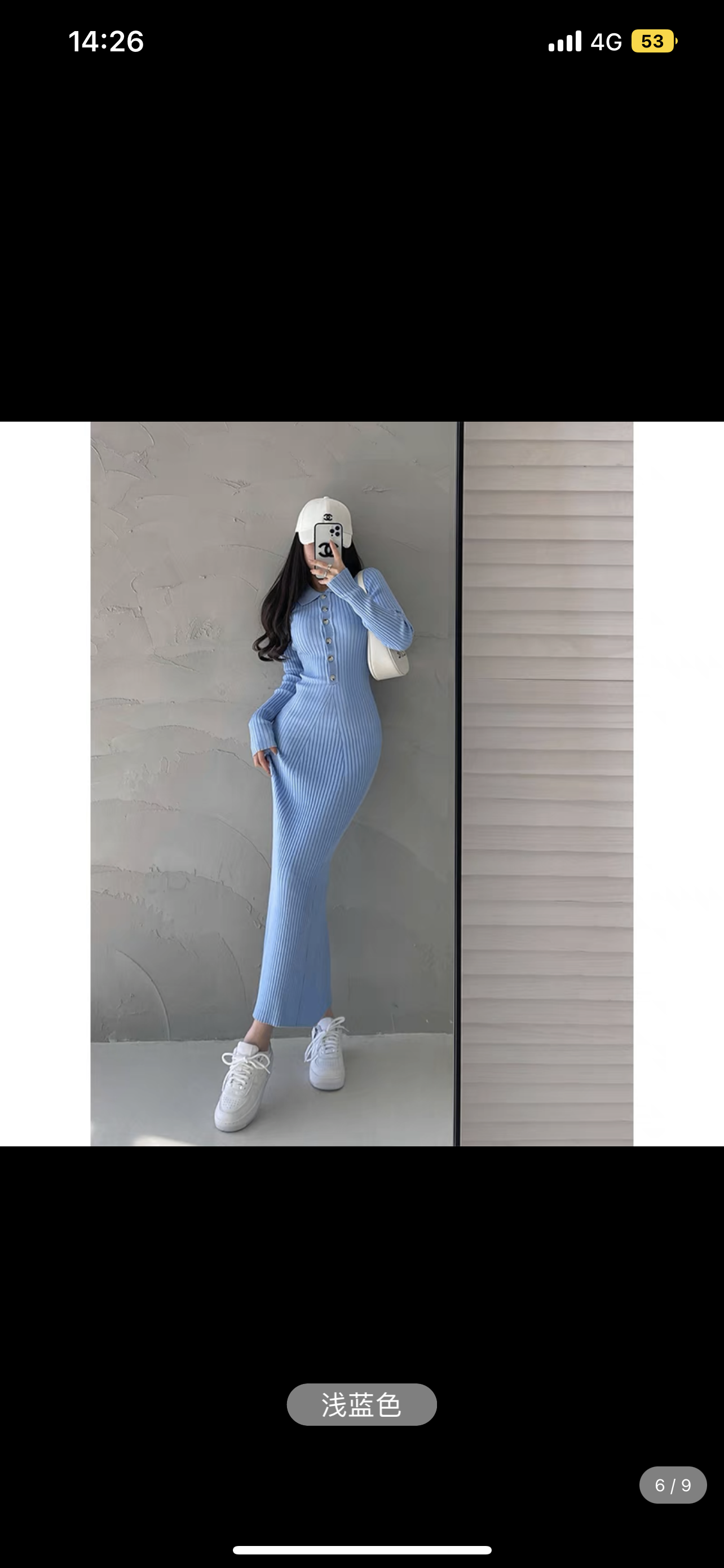YoungGirlDay Pure Sexy Sexy Slim Lapel Long Sleeve Knitted Buttocks Fishtail Dress Long Skirt (B1810)