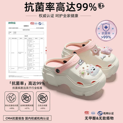 Women's Non-Slip EVA Clogs for Pregnant Women – Odor-Resistant, Thick-Soled, Closed-Toe Sandals with Arch Support (Suitable for Beach & Casual Wear)