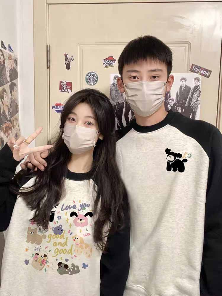 Couple wear early spring and autumn 2023 new trendy Internet celebrity sweatshirt high-end clothes winter outer suit oversize (N0219)