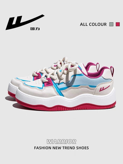 Pull back summer dopamine women's shoes 2023 new thick-soled white shoes women's retro color matching casual all-match sneakers