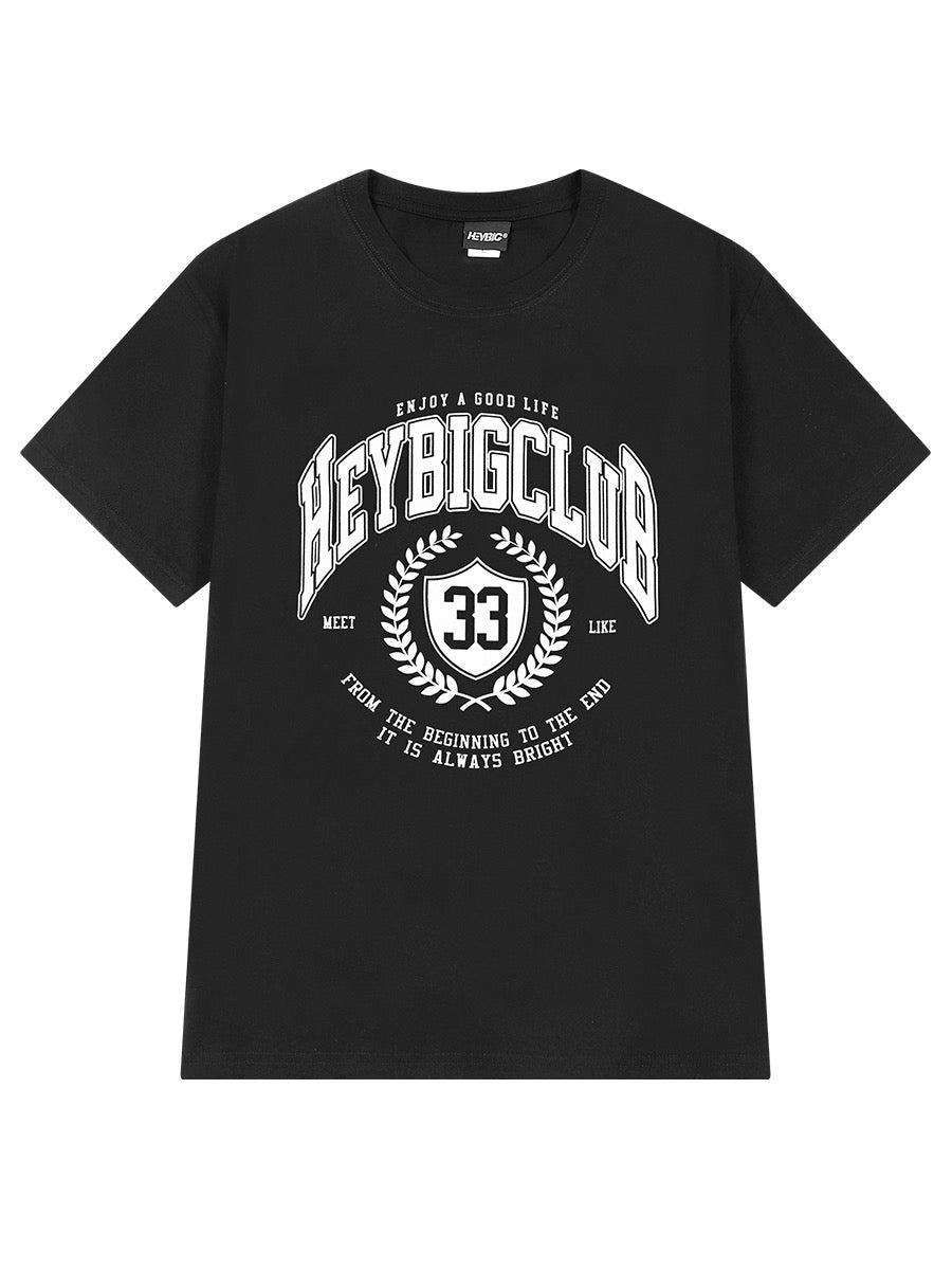 National trend American retro letter print couple short-sleeved T-shirts for men and women ins niche street brand half-sleeved tops