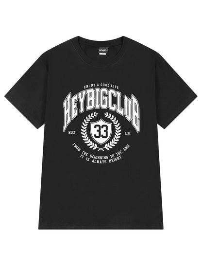 National trend American retro letter print couple short-sleeved T-shirts for men and women ins niche street brand half-sleeved tops