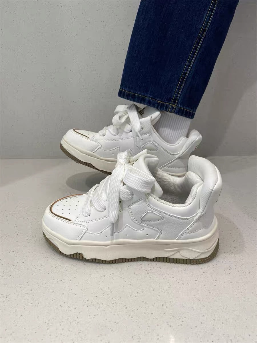 National trend niche design personality black tail puff shoes 2023 new chic student men and women trendy skateboard shoes