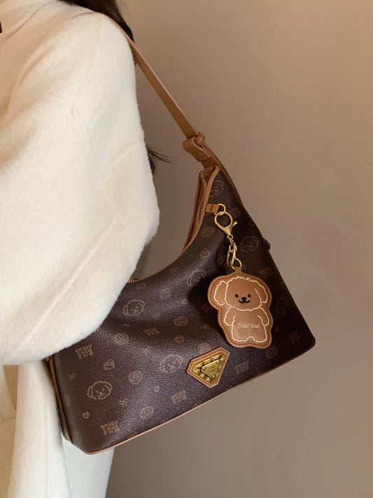 Nanfeng Chio2nd Bread Puppy Blooming Theater Tote Bag 2025 Popular Large Bag Shoulder Messenger Bag Women