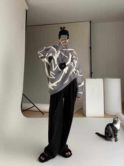 PAPERLLL Xinjian high-waisted high-end drape trousers straight-leg wool wide-leg suit pants for women 2023 autumn and winter (B4417)
