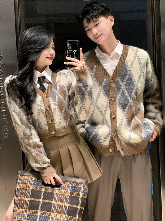 Couple wear autumn and winter 2023 new ins super hot sweater for men and women Korean version loose French sweater jacket trendy brand