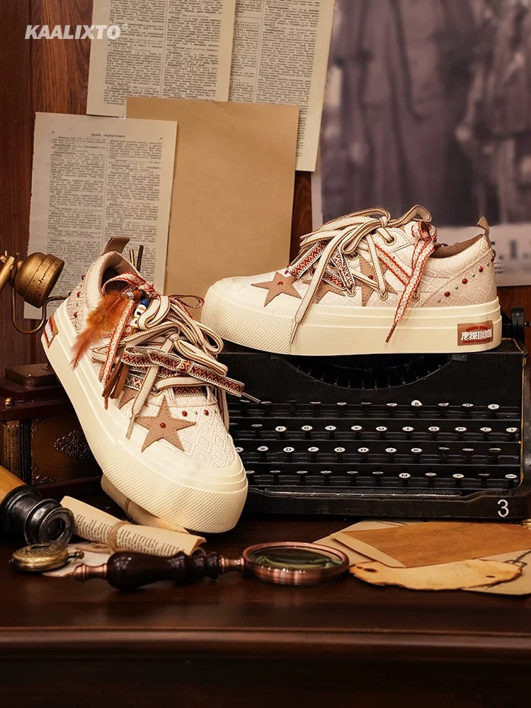 Kaalixto Tang Detective 1900 joint model national trend niche design star shoes men and women casual versatile canvas shoes