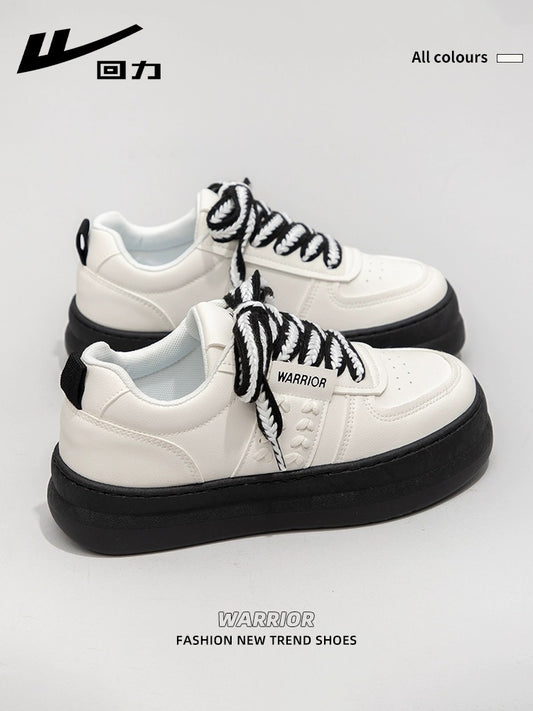 Huili Maisui white shoes for women 2024 new thick-soled heightening spring casual shoes for students versatile sports board shoes