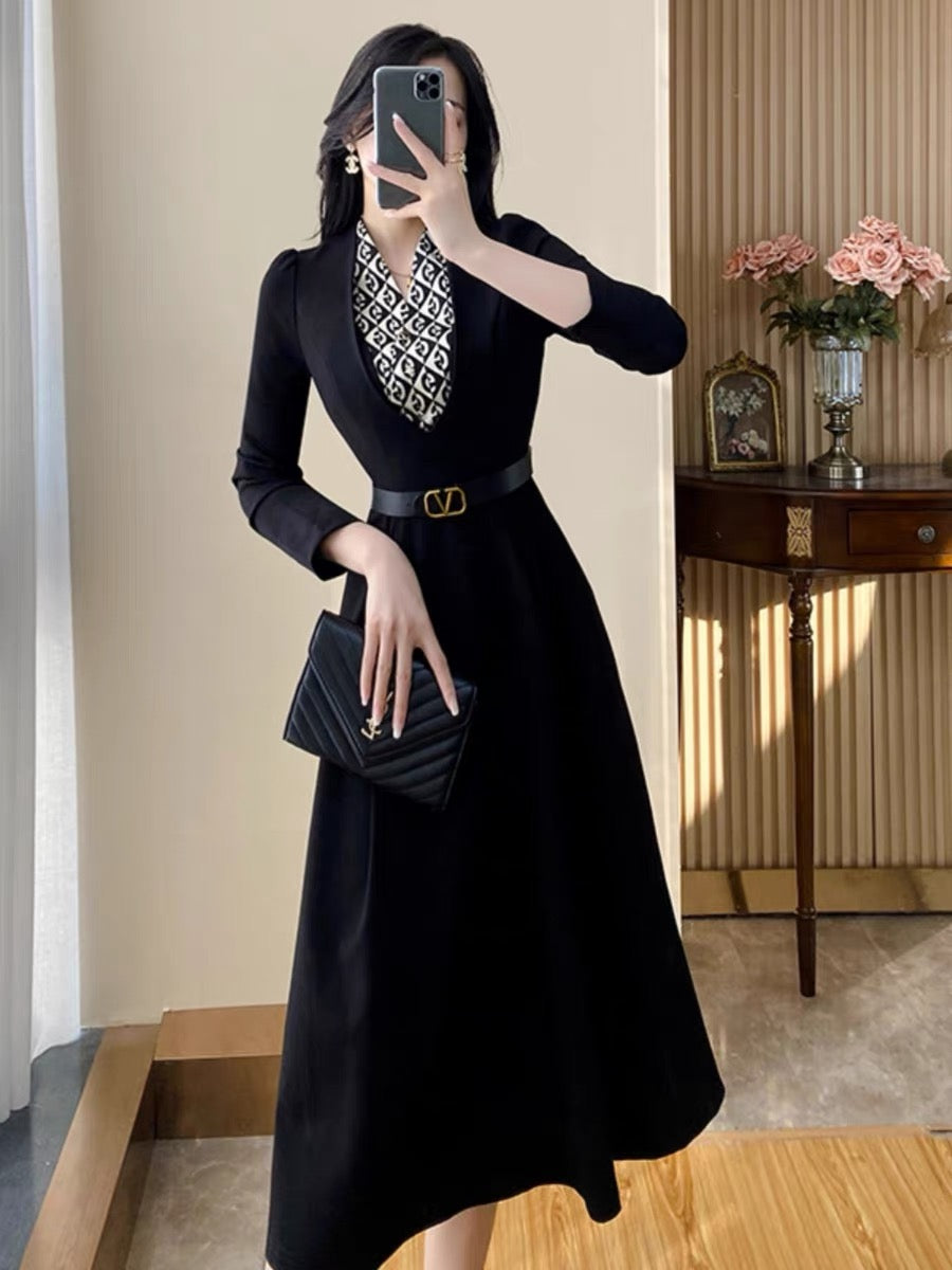 High-end professional dress for women in autumn 2023 new temperament w – Lee Nhi Boutique
