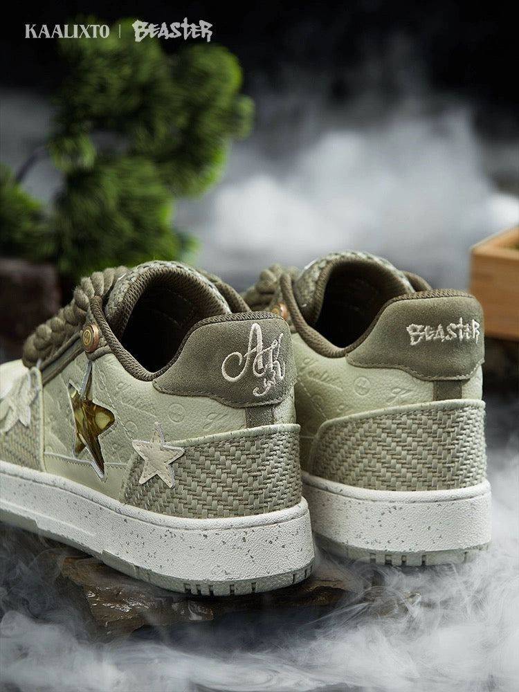 KAALIXTO&BEASTER joint Longjing star shoes national trend spring and summer casual thick-soled 2024 new sneakers