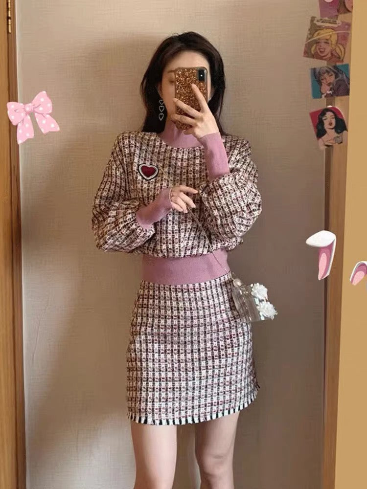 [Fan Welfare] Casual fashionable high skirt suit early spring 2023 new women's two-piece suit Western style T3495