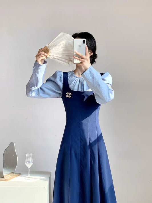 High-end, super good-looking, elegant, small fragrance suit dress, fashionable, popular and beautiful autumn and winter clothing, a complete set D9291