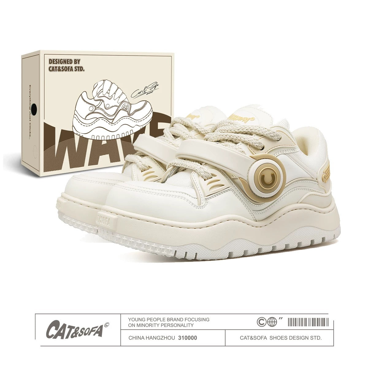 [Tian Jiarui's same style] First release of CAT&SOFA/cat and sofa headphones shoes retro bread shoes new sneakers