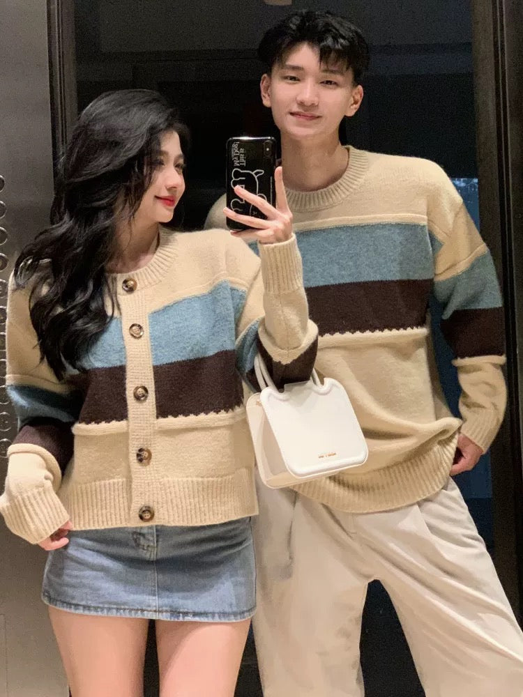 Couple wear autumn and winter 2023 new ins super hot sweater for men and women Korean version loose French sweater jacket trendy brand