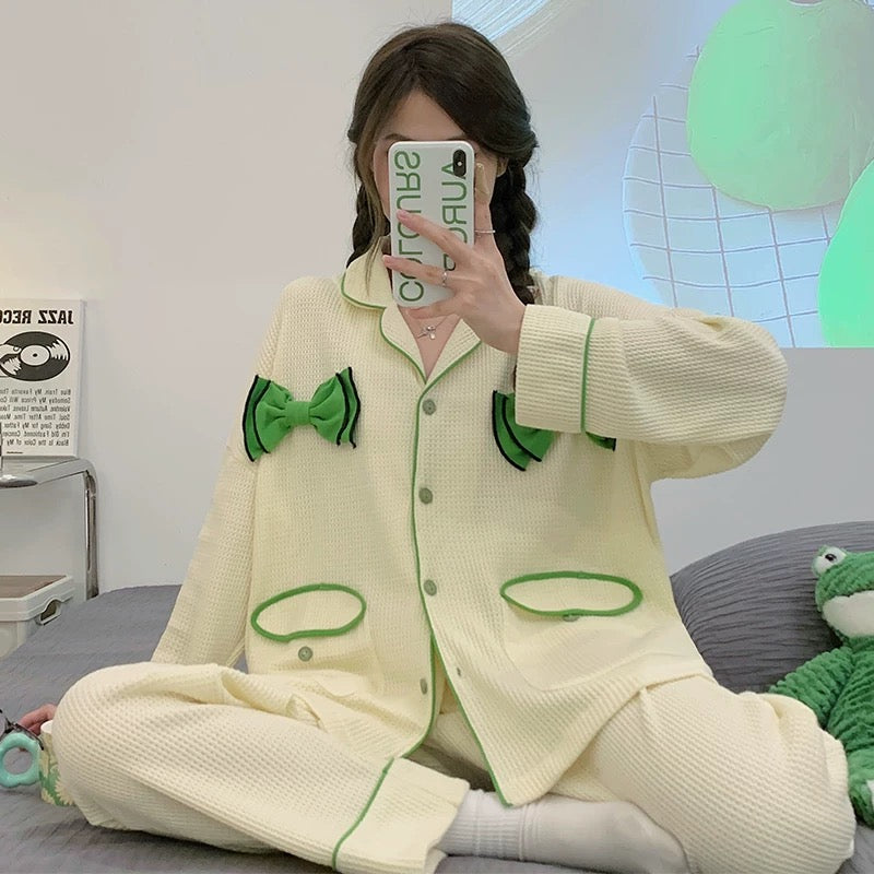 Pajamas for women Spring Autumn Winter Cotton Long Sleeve 2024 New Style Student Sweet and Cute Ladies Home Clothes Set