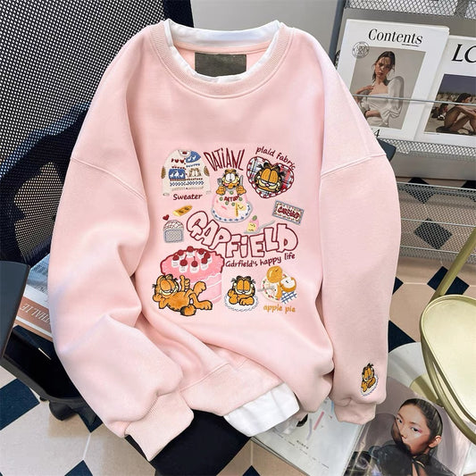 Milk fufu blue striped angel puppy sweater coat women's autumn and winter gentle Japanese style thick hooded knitted cardigan