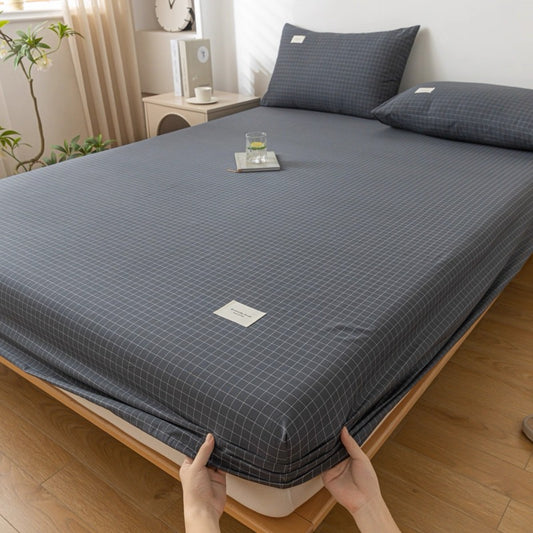 Cotton bed sheet single piece pure cotton bed cover dust cover summer children single mattress anti-slip protective cover three-piece set