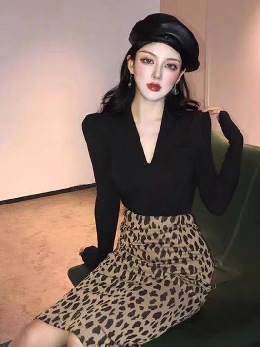Western little fragrant lady, light and mature style, goddess style two-piece suit skirt 2023 new autumn women's clothing