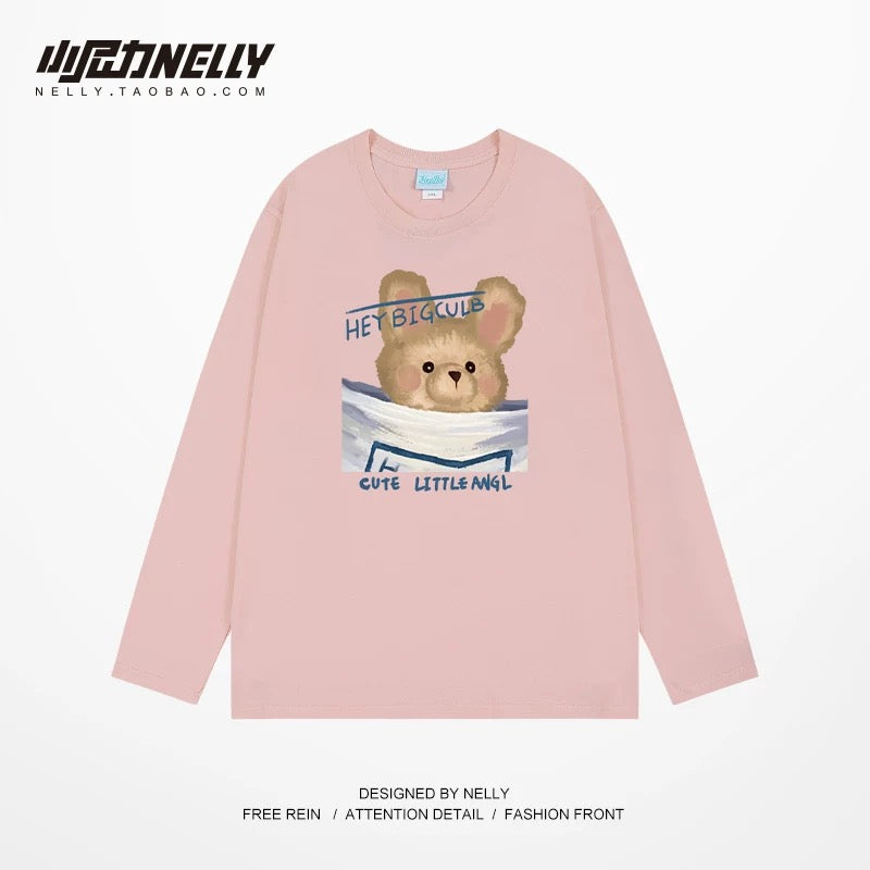 American cartoon cat print round neck short sleeve men and women summer 2025 couple pure cotton t-shirt half sleeve bottoming shirt trend
