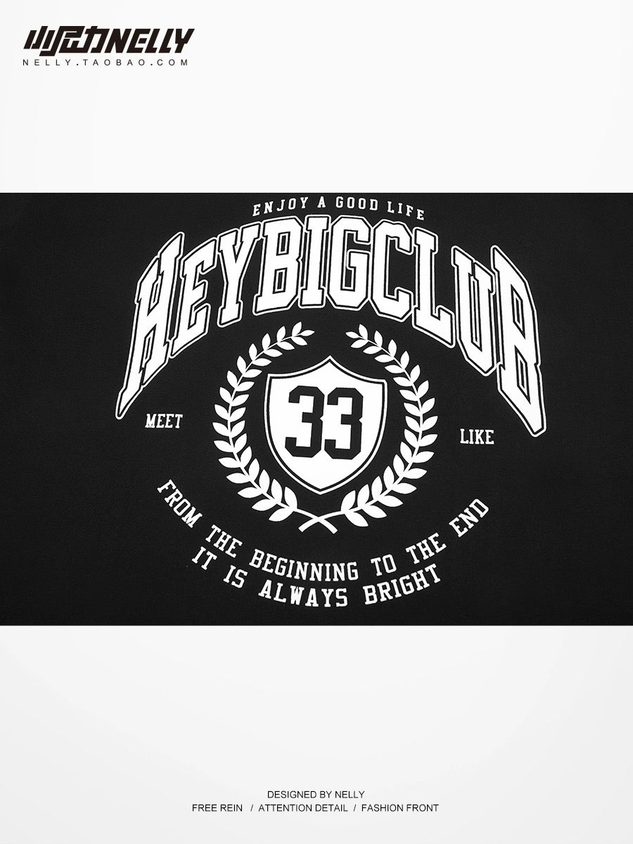 National trend American retro letter print couple short-sleeved T-shirts for men and women ins niche street brand half-sleeved tops