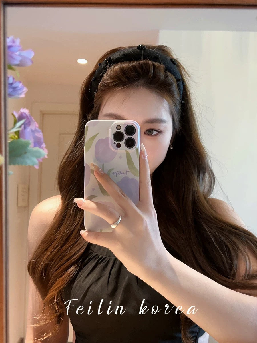 Black hair hoop headband for women 2023 new hairpin hair bundle high skull autumn and winter face wash hair French wide-brimmed headband
