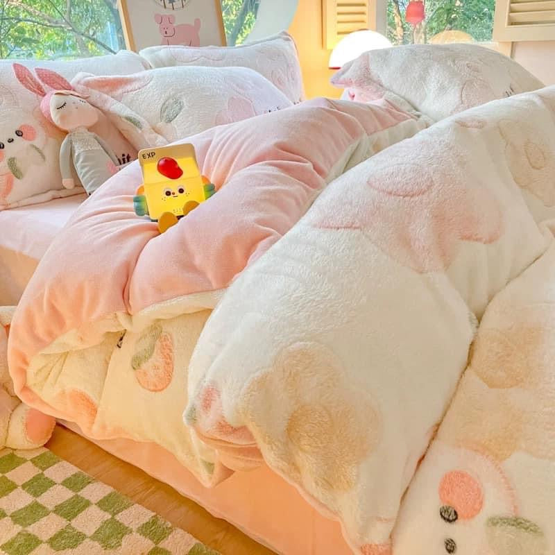 Coral fleece blanket lamb fleece quilt thickened winter single student dormitory milk flannel blanket bed