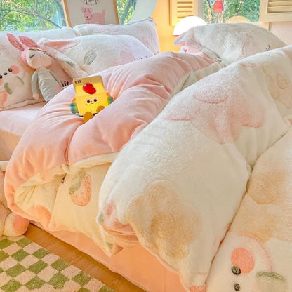 Coral fleece blanket lamb fleece quilt thickened winter single student dormitory milk flannel blanket bed