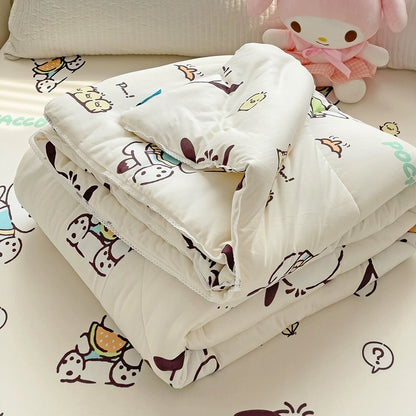 Class A soybean fiber knitted cotton summer cool quilt machine washable summer children's thin quilt spring and autumn summer air conditioning quilt