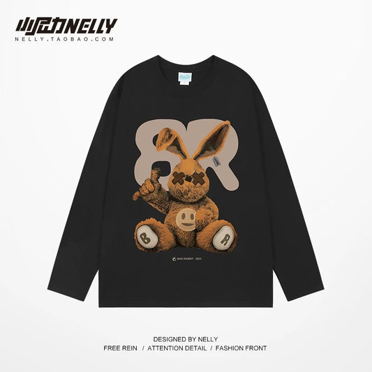 American cartoon cat print round neck short sleeve men and women summer 2025 couple pure cotton t-shirt half sleeve bottoming shirt trend