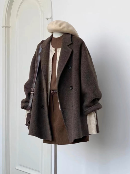 Suit woolen coat women's short 2024 autumn and winter new woolen coat winter small Korean style high-end