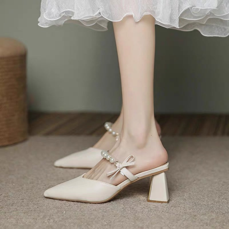 French style non-tiring sandals 2023 new summer fairy style Baotou sandals with skirt and strappy high heels