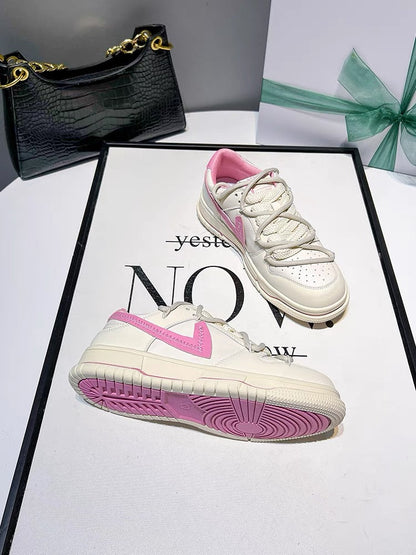 Uncle Jian's white shoes women's new spring and autumn all-match sports and casual shoes women's summer thick-soled sneakers for women (S0127)