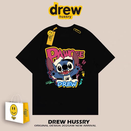 drew American trendy brand Crayon Shin-chan short-sleeved T-shirt men and women ins loose summer heavy cotton casual couple outfit