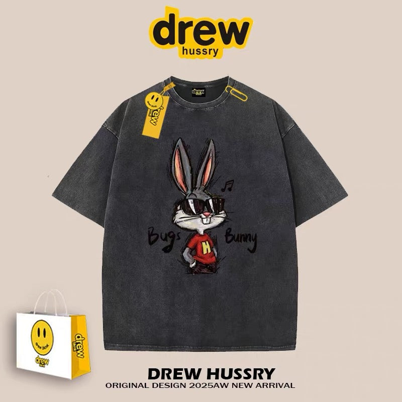 drew American trendy brand Crayon Shin-chan short-sleeved T-shirt men and women ins loose summer heavy cotton casual couple outfit
