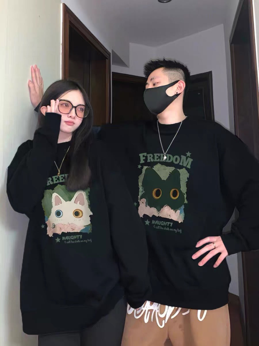 Specially different couple sweatshirts 2023 new early spring and autumn niche high-end winter outer suits (N0312)