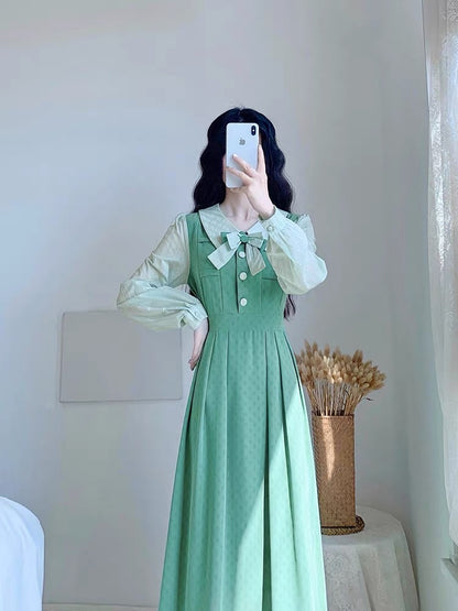 Autumn 2023 new skirt French first love age-reducing fairy temperament fresh waist slimming dress for small people