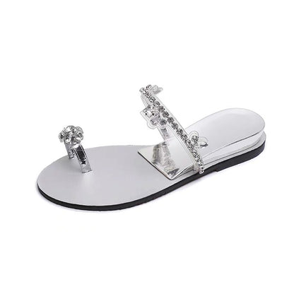French evening style gentle shoes and sandals for women 2023 summer new style Internet celebrity temperament flat sandals for women to wear outside